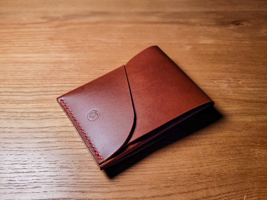 Pioneer Wallet - Chestnut with Crimson Thread